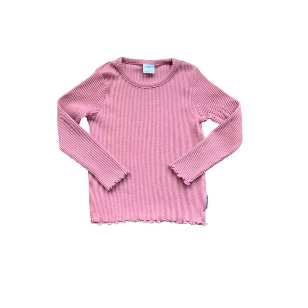 Polarn O. Pyret Ribbed Muted Rose Long Sleeve Shirt 4-5 Years